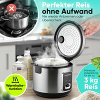 ProfiCook PC RK 1285 varič ryže na 3 kg ryže, s nepriľnavým povrchom — vpredu je preliačina (stav: pozri 2. obrázok) 3