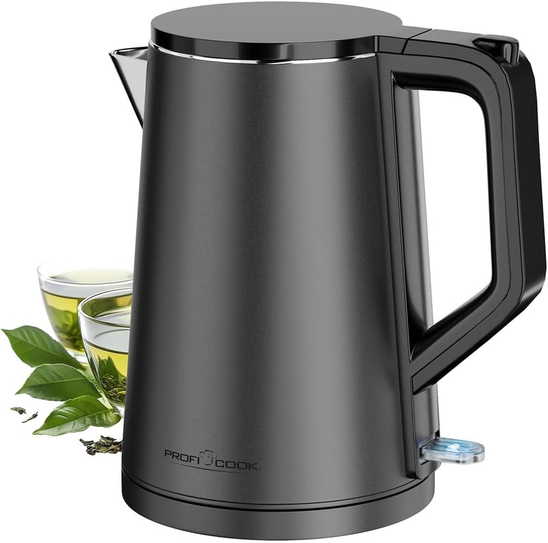 ProfiCook PC WK 1290 Elektromos Vízforraló 1,5L 2200W Rozsdamentes Acél Grafit