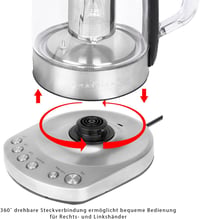 ProfiCook PC-WKS 1167 G 2in1 Vízforraló Teafőző Üveg Rozsdamentes Acél 1,5L 6
