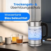 ProfiCook PC-WKS 1229 G üveg/acél vízforraló, 1 L, 1600 W 4