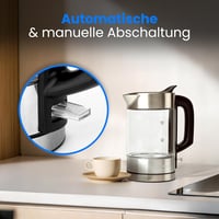 ProfiCook PC-WKS 1229 G üveg/acél vízforraló, 1 L, 1600 W 7