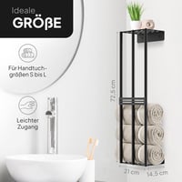 ProfoundGear Öntapadós Falra Szerelhető Törülközőtartó 72,5 cm Fekete 4
