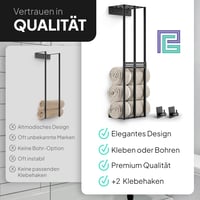 ProfoundGear Öntapadós Falra Szerelhető Törülközőtartó 72,5 cm Fekete 6