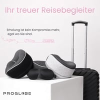 Pernă de gât pentru avion Proglobe, pernă de călătorie 100% spumă cu memorie - Roz 7