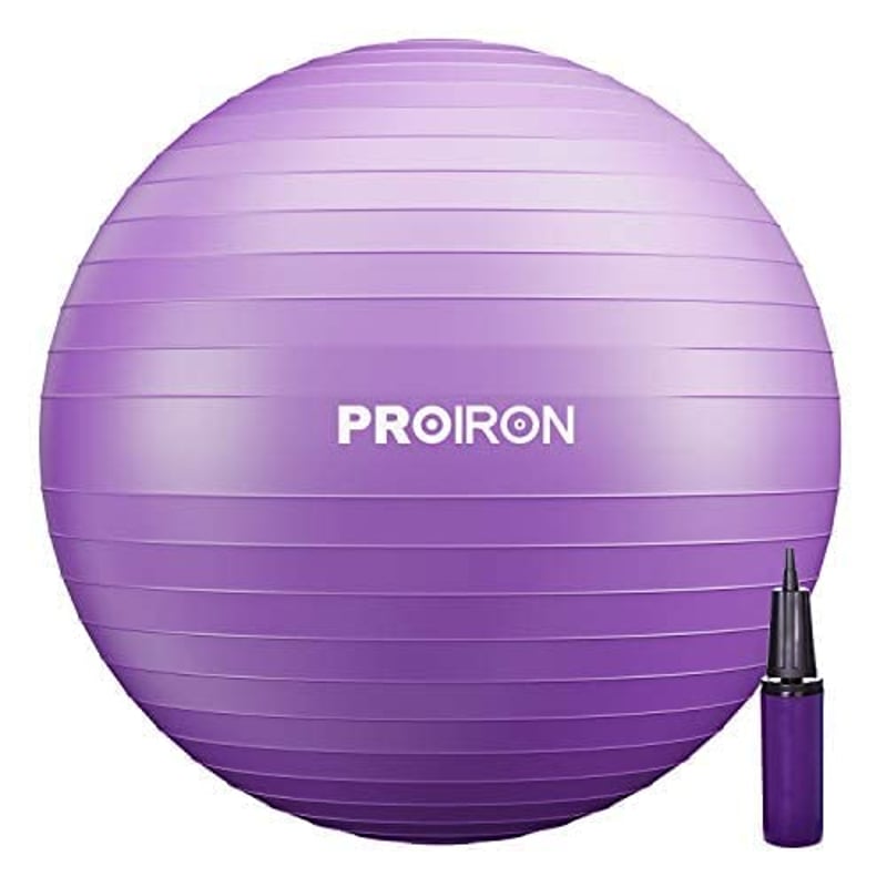PROIRON 55cm Lila Gimnasztikai Labda Pumpával, Szülési és Yoga Labda