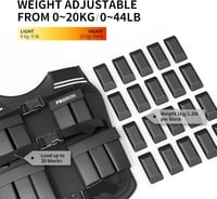 PROIRON Állítható Súlyzott Mellény 10/20 kg Reflektív Csíkokkal Futáshoz és Edzéshez 2