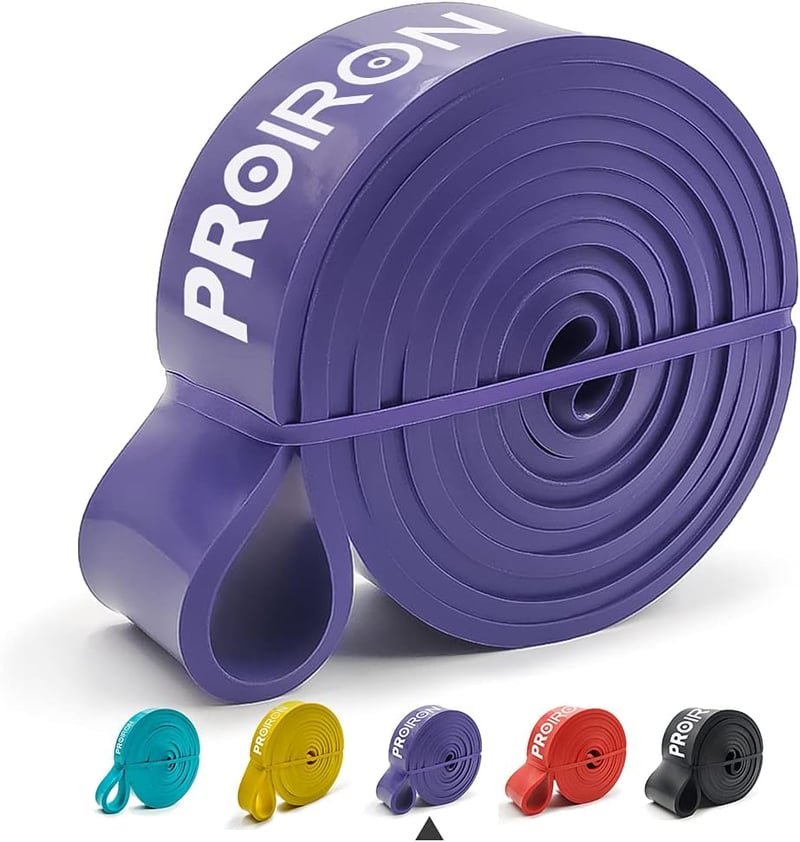 PROIRON Ellenállásszalag Szett Edzéshez - Lila (27-45kg) Természetes Gumiból, Erősítő Gumiszalag Fitness, Edzés, Izomépítés, Jóga és Crossfi