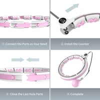 PROIRON Fitness Hula Hoop 1,2-1,8 kg Súlyozott Habszivácsozás 73-98 cm 7