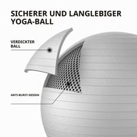 Gymnastická lopta PROIRON s pumpou, fitnes a pilates lopta s technológiou proti prasknutiu na tréning rovnováhy, kancelárska lopta na sedenie pre dospelých 3