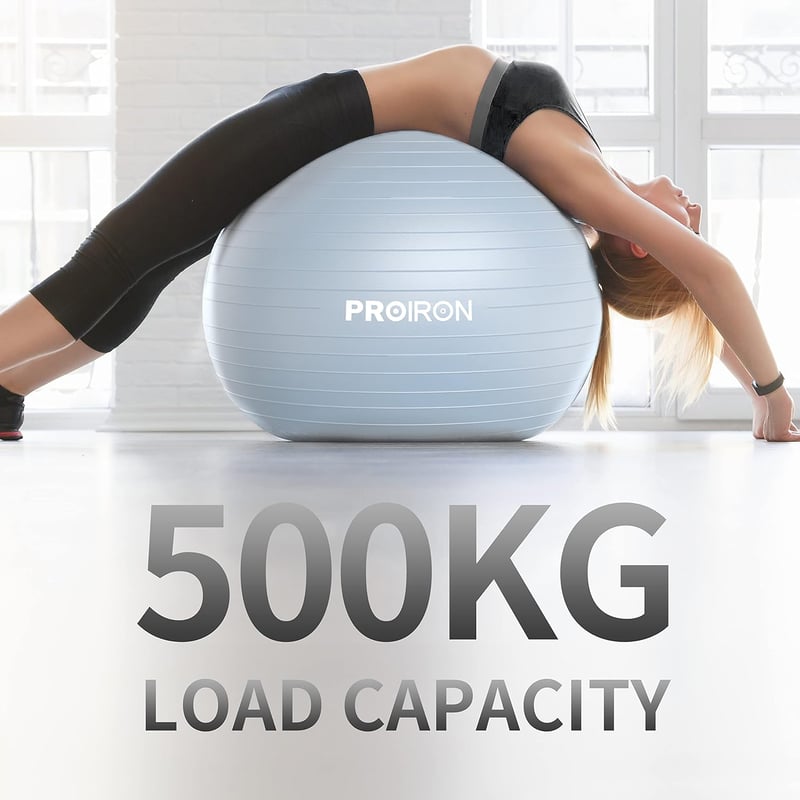 PROIRON Gimnasztikai Labda Pumpával, Egyensúly és Magedzés Tréninghez, Robusztus Fitnesz Labda