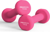 PROIRON Neoprén Súlyzó Szett 2 db Női Fitness Jóga Pilates Tornához - 2 x 1 kg pink 8