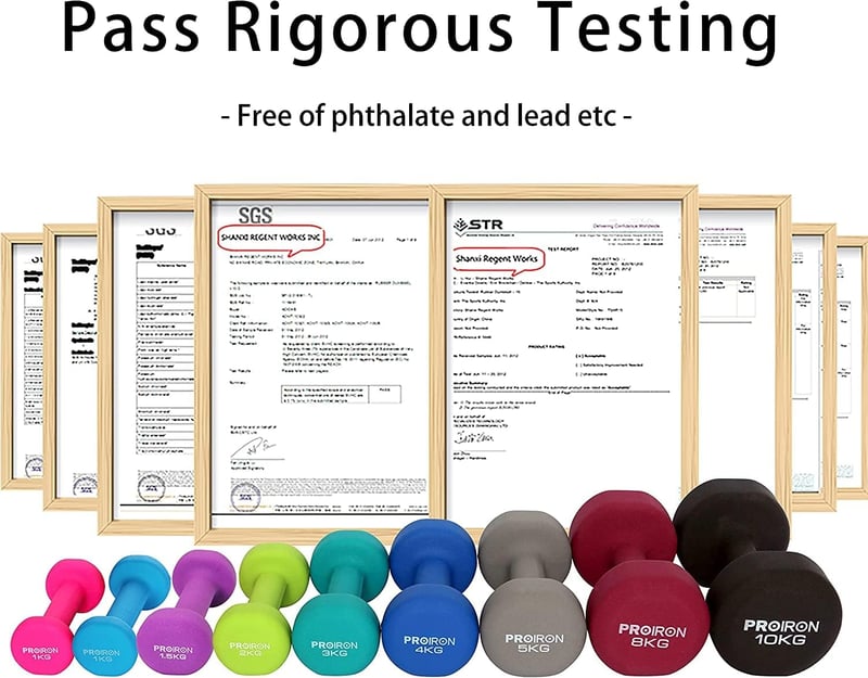 PROIRON Neoprén Súlyzó Szett 2 db Női Fitness Jóga Pilates Tornához - 2 x 1 kg pink