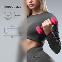 PROIRON Neoprén Súlyzó Szett 2 db Női Fitness Jóga Pilates Tornához - 2 x 1 kg pink 2