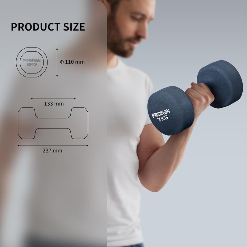 Proiron Neoprén Súlyzó Szett 2 db Női Tornához Jógához Pilateshez