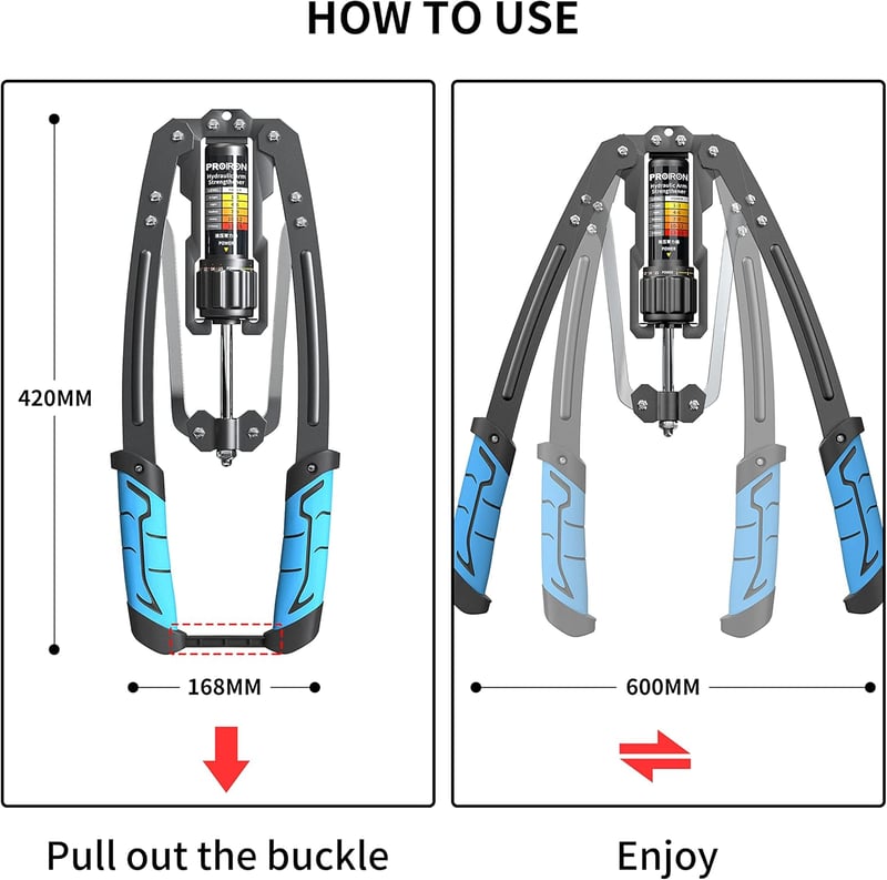 PROIRON Power Twister 10-200 kg állítható hidraulikus erőfejlesztő