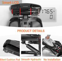 PROIRON Swing Stepper 120 kg kijelzővel - Lábedzés és fenék edzéshez, csendes hidraulikus stepper 5