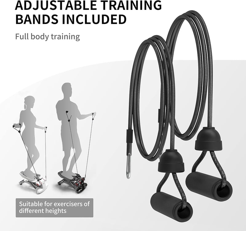 PROIRON Swing Stepper 120 kg kijelzővel - Lábedzés és fenék edzéshez, csendes hidraulikus stepper