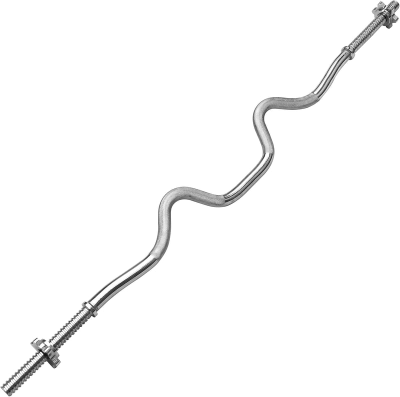 PROIRON SZ Bicepsz Rúd 120 cm, 25 mm Krómozott Acél, Recézett Fogás, 100 kg Teherbírás, Edzőtermi Minőség Testépítéshez