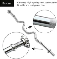 PROIRON SZ Bicepsz Rúd 120 cm, 25 mm Krómozott Acél, Recézett Fogás, 100 kg Teherbírás, Edzőtermi Minőség Testépítéshez 5