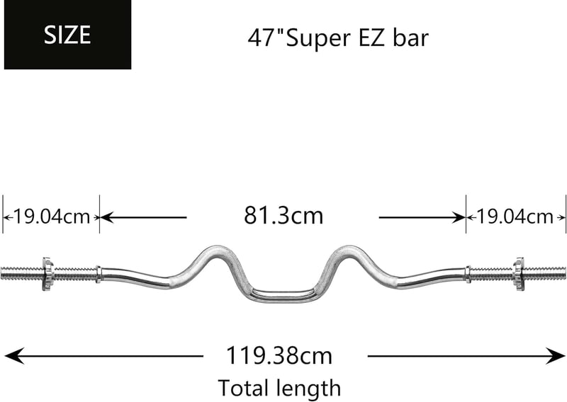 PROIRON SZ Bicepsz Rúd 120 cm, 25 mm Krómozott Acél, Recézett Fogás, 100 kg Teherbírás, Edzőtermi Minőség Testépítéshez