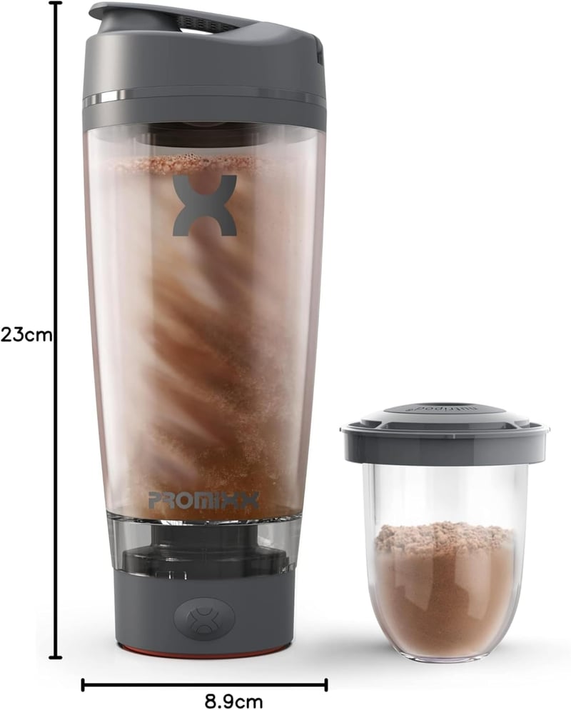 Promixx Pro Shaker Bottle 600ml Graphite Grey/Orange BPA mentes