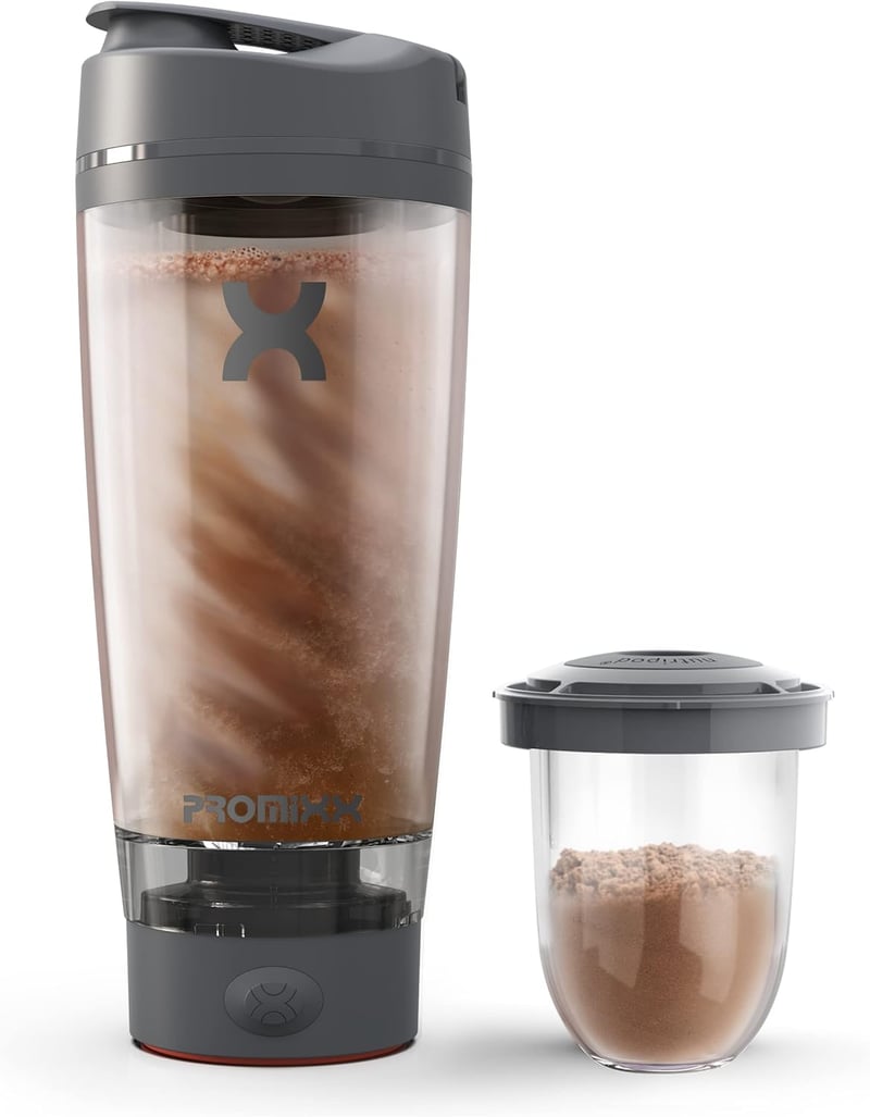 Promixx Pro Shaker Bottle 600ml Graphite Grey/Orange BPA mentes