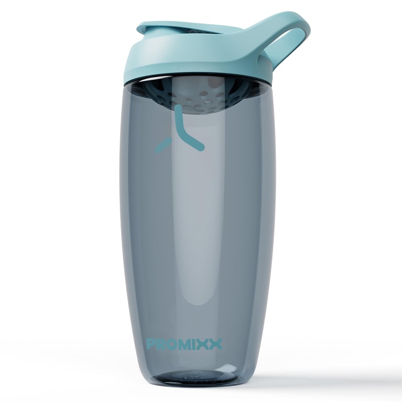 Promixx PURSUIT šejker na proteín 950 ml - Nepriepustná BPA-free fľaša na proteínový prášok a predtréningové nápoje - Oceánovo modrá