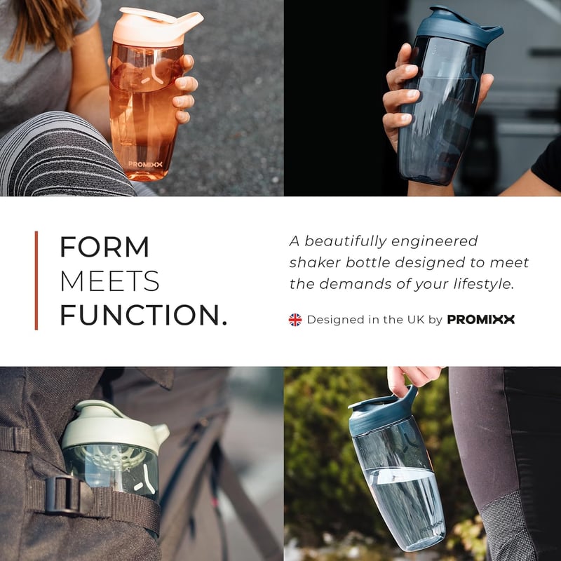 Promixx PURSUIT Protein Shaker 950ml Korall - BPA-mentes, Szorosan Záródó