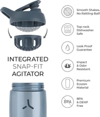 Promixx PURSUIT Protein Shaker 950ml Korall - BPA-mentes, Szorosan Záródó 5