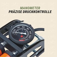 Nožná pumpa na bicykel Prophete 6211 – čierna hustilka, univerzálna veľkosť 4
