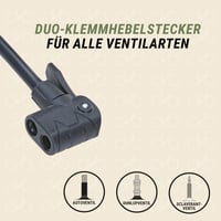 Nožná pumpa na bicykel Prophete 6211 – čierna hustilka, univerzálna veľkosť 3