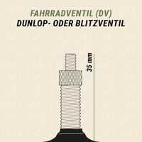 Cameră de aer bicicletă Prophete cu valvă Dunlop, 12 x 1,75 - 12,5 x 2,25 inch, ETRTO 47-203 / 62-203, negru 5