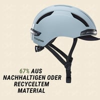 Cyklistická prilba na elektrobicykel Prophete ECO Urban, technológia Inmold, predné a zadné LED svetlo, diaľkové ovládanie smeroviek, 52 – 58 cm, sivá 5
