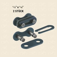 Prophete spojka reťaze na bicykel, 1/2" x 1/8", pre športové a turistické bicykle, čierna, 2 ks 3