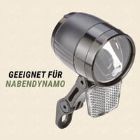 Predné LED svetlo na bicykel Prophete 100 lux s automatickým senzorom - čierne 3