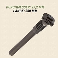 Odpružená hliníková sedlovka Prophete - čierna - 300 mm / 27,2 mm 4
