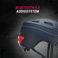 Inteligentná cyklistická prilba Prophete so štítom, HD kamerou, Bluetooth reproduktorom a diaľkovým ovládaním smerových svetiel, čierna, veľkosť M/L 5
