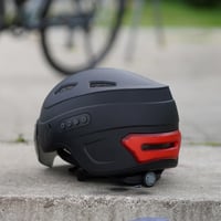 Inteligentná cyklistická prilba Prophete so štítom, HD kamerou, Bluetooth reproduktorom a diaľkovým ovládaním smerových svetiel, čierna, veľkosť M/L 8