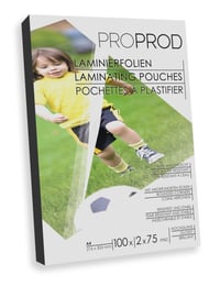 Laminovacia fólia ProProd Premium A4 – 100 ks, 2x75 mikrónov, vysokolesklé priehľadné laminovacie vrecká 1