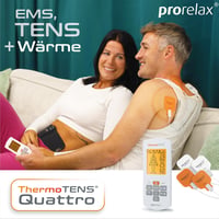 Prorelax TENS/EMS QUATTRO Elektrostimulációs Készülék - Fájdalomcsillapítás, Izomépítés, Masszázs és Hőterápia, 60 Program, 25 Intenzitási S 7