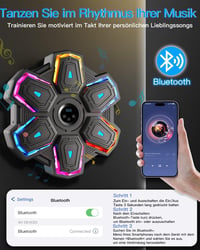 Prorobust Zenés Boxzsák 10 Fokozat 9 Mód LED Bluetooth Felnőtt Gyerek 4
