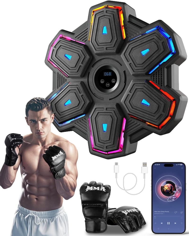 Prorobust Zenés Boxzsák 10 Fokozat 9 Mód LED Bluetooth Felnőtt Gyerek