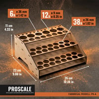Stojan na farby PROSCALE Paint Rack 26 mm a 36 mm – 26 otvorov na farby + držiak na štetce, kompatibilný s Vallejo a Army Painter (Modul A) 2