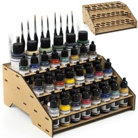 Stojan na farby PROSCALE Paint Rack 26 mm a 36 mm – 26 otvorov na farby + držiak na štetce, kompatibilný s Vallejo a Army Painter (Modul A) 1