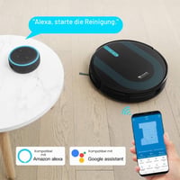 Proscenic 850T Robot Porszívó és Felmosó, 3000Pa, 2 az 1-ben Tartály, Intelligens Navigáció, Kisállat-barát, Siri, Alexa, Google Home és App 2