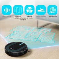 Proscenic 850T Robot Porszívó és Felmosó, 3000Pa, 2 az 1-ben Tartály, Intelligens Navigáció, Kisállat-barát, Siri, Alexa, Google Home és App 4
