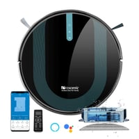 Proscenic 850T Robot Porszívó és Felmosó, 3000Pa, 2 az 1-ben Tartály, Intelligens Navigáció, Kisállat-barát, Siri, Alexa, Google Home és App 1