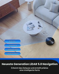 Robotický vysávač a mop Proscenic M9, sací výkon 4500 Pa, duálne rotačné mopy, LiDAR navigácia, stanica s automatickým vyprázdňovaním, Alexa a 4