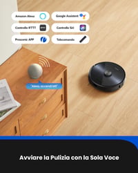 Robotický vysávač a mop Proscenic M9, sací výkon 4500 Pa, duálne rotačné mopy, LiDAR navigácia, stanica s automatickým vyprázdňovaním, Alexa a 6