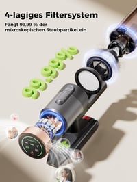 Proscenic P11 Ultra vezeték nélküli porszívó, 50 kPa, 50 perc üzemidő, érintőképernyő, arany 7